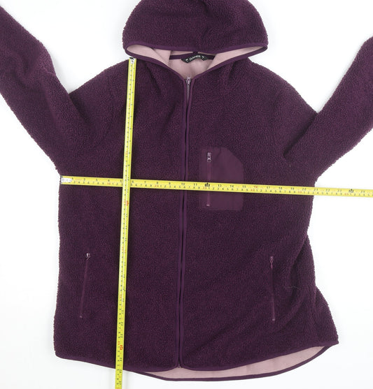 St. Bernard for Dunnes Stores Women's Purple Fleece Hooded Jacket Size 16