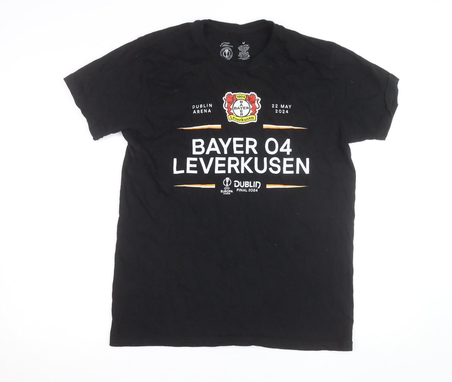 Limited Edition Bayer 04 Leverkusen Black Men's M Cotton T-Shirt