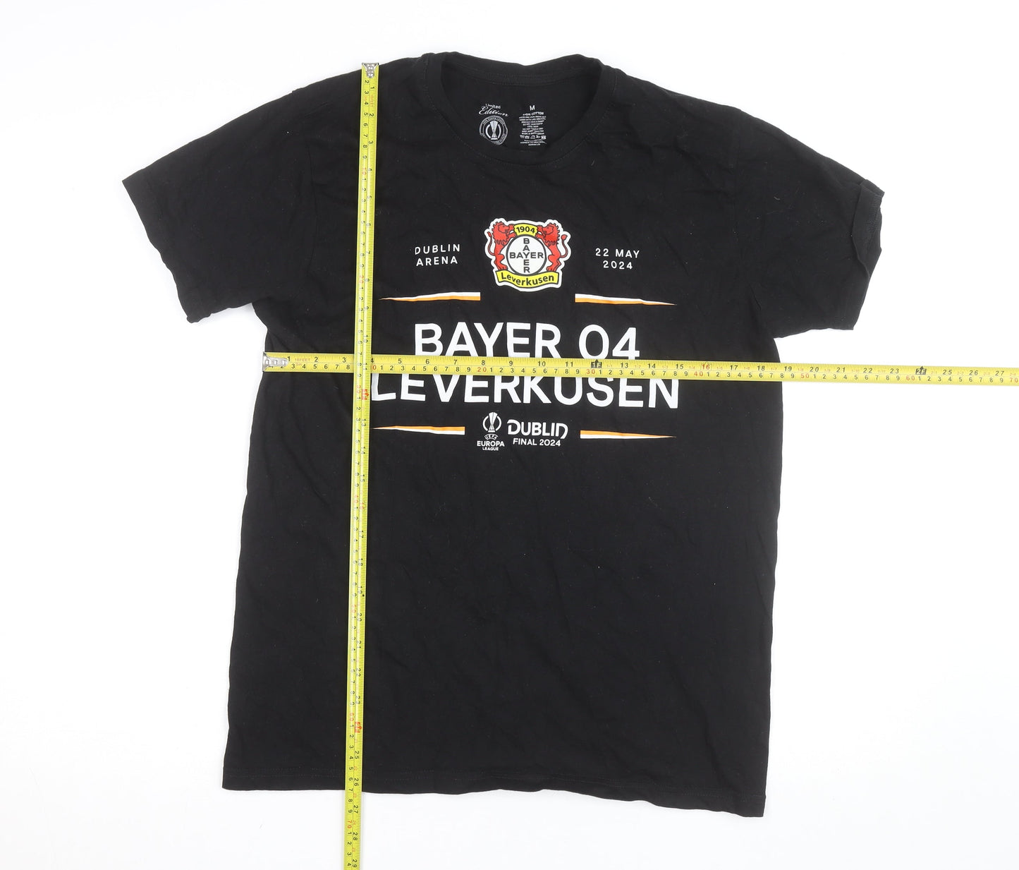 Limited Edition Bayer 04 Leverkusen Black Men's M Cotton T-Shirt