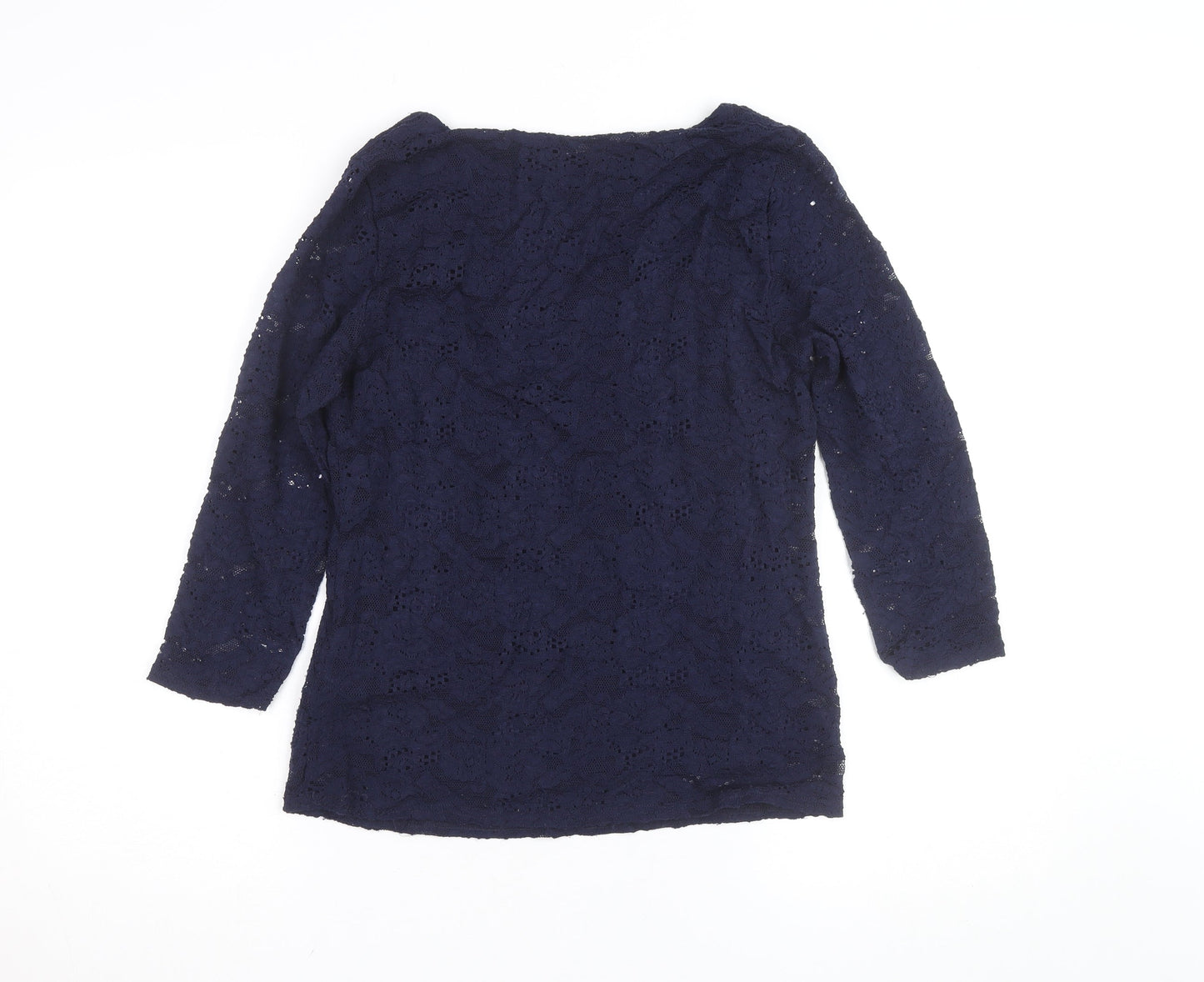 Phase Eight Women's Blue Lace 3/4 Sleeve Blouse Size 12
