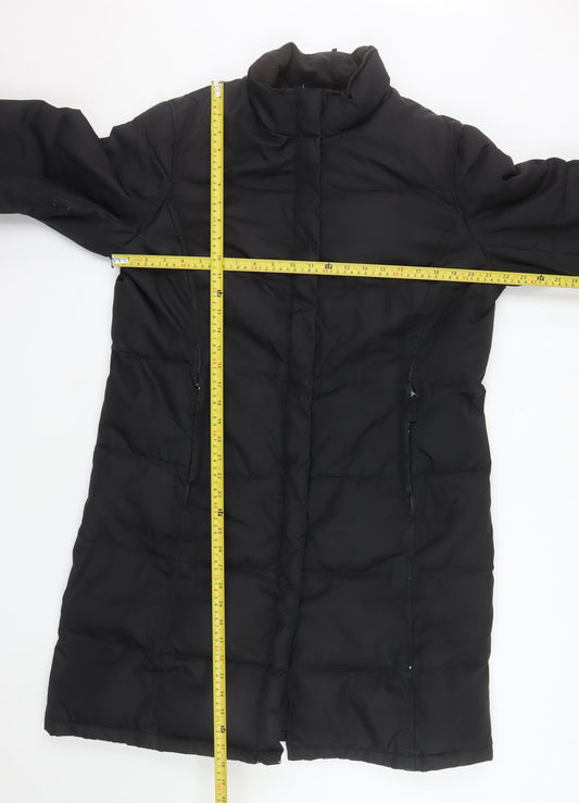 GAP Women's Black Long Puffer Coat Size L Winter Padded Jacket