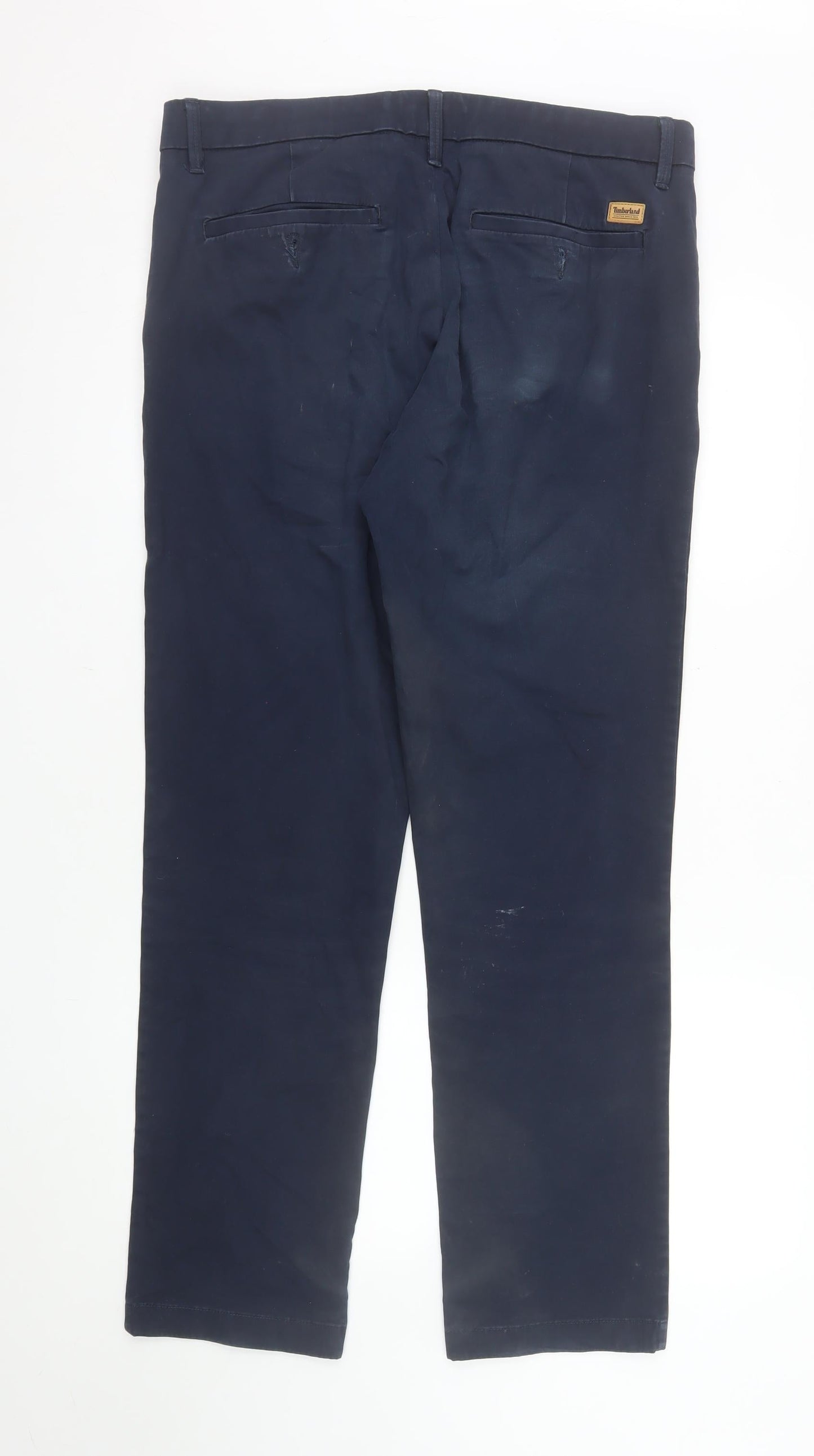 Timberland Men's Blue Chino Trousers W34 L32 Cotton Blend
