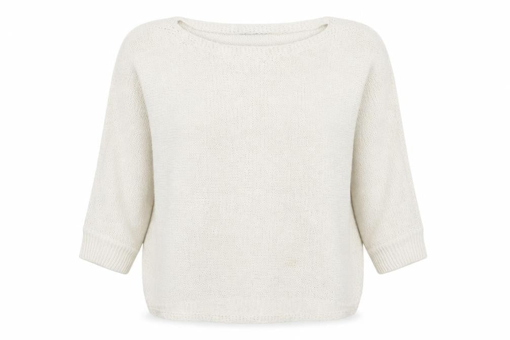 RESERVED Women Ivory L Pullover Knit Jumper Relaxed Fit