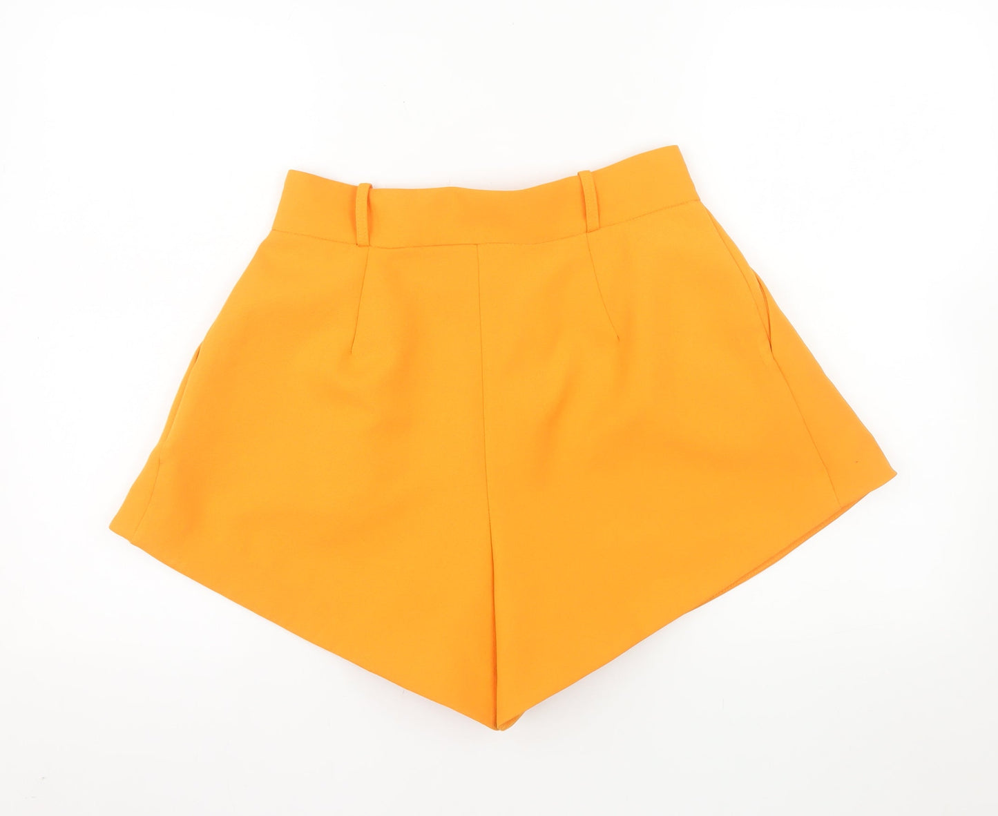 River Island Womens Orange Chino Shorts Size 14 High Waist