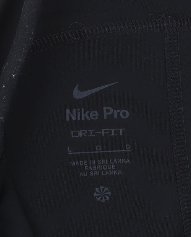 Nike Pro Dri-FIT Black Compression Shorts Womens L Gym Running