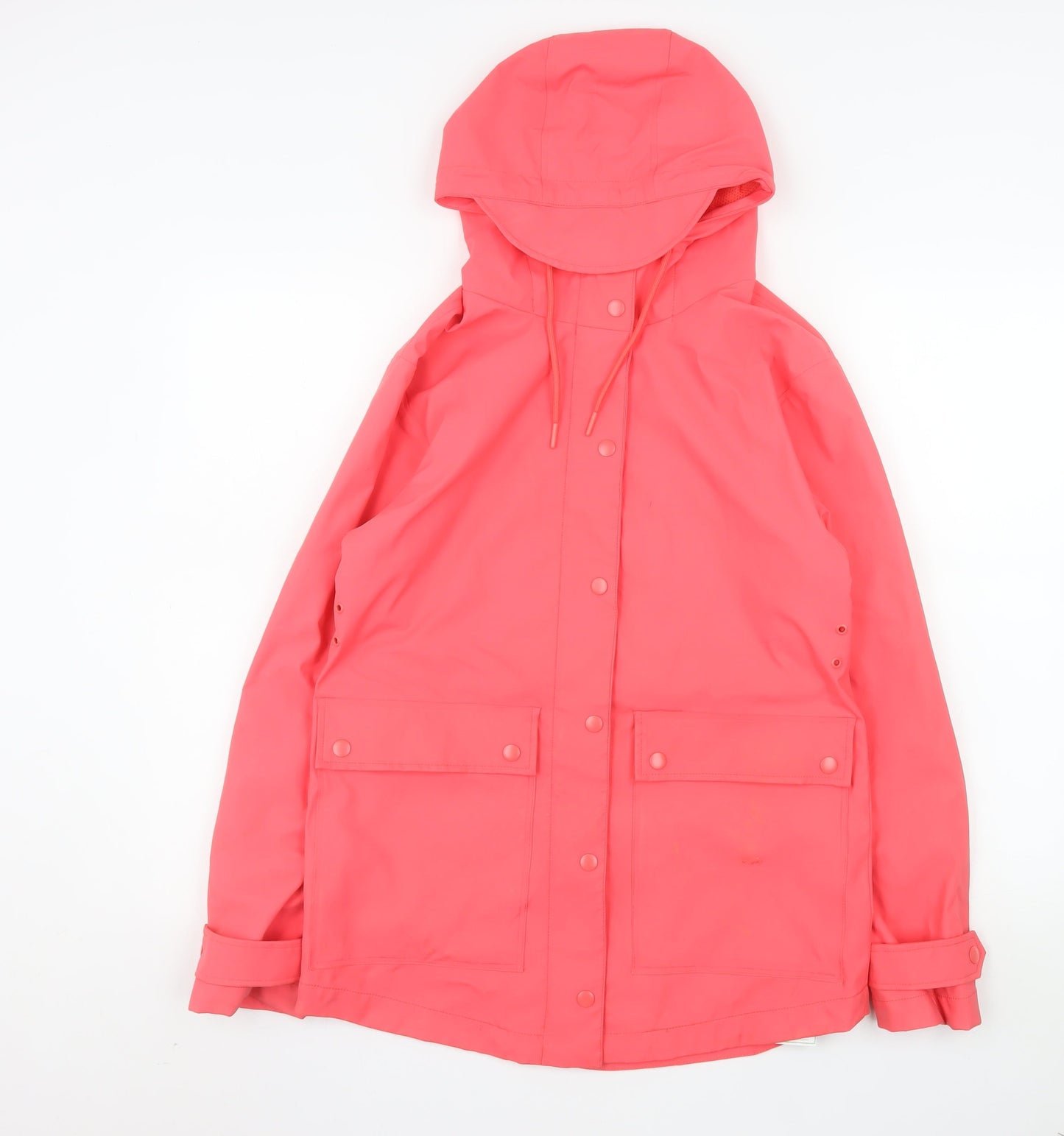 Marks and Spencer Women Pink Waterproof Hooded Rain Coat Jacket Size 6