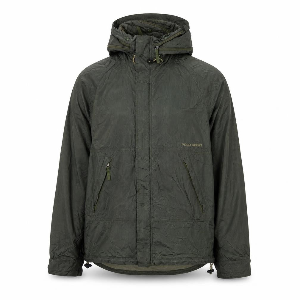Ralph Lauren Polo Sport Green Hooded Windbreaker Jacket Women’s L