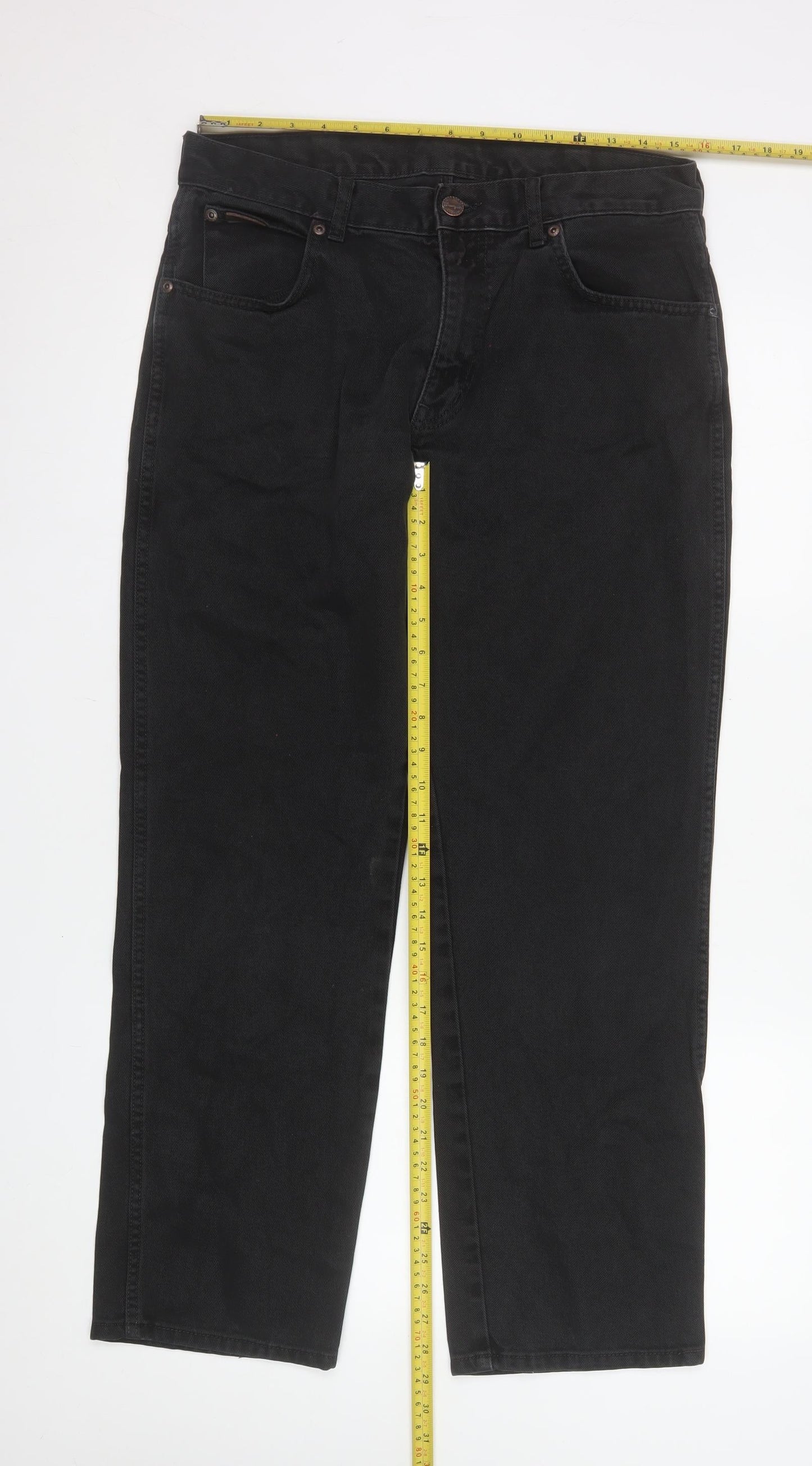 Wrangler Men's Black 34W 30L Straight Texas Jeans