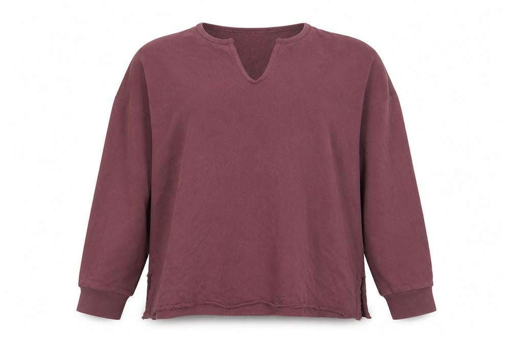 Carolyn Donnelly Women Plum Long Sleeve Pullover Sweatshirt Size M
