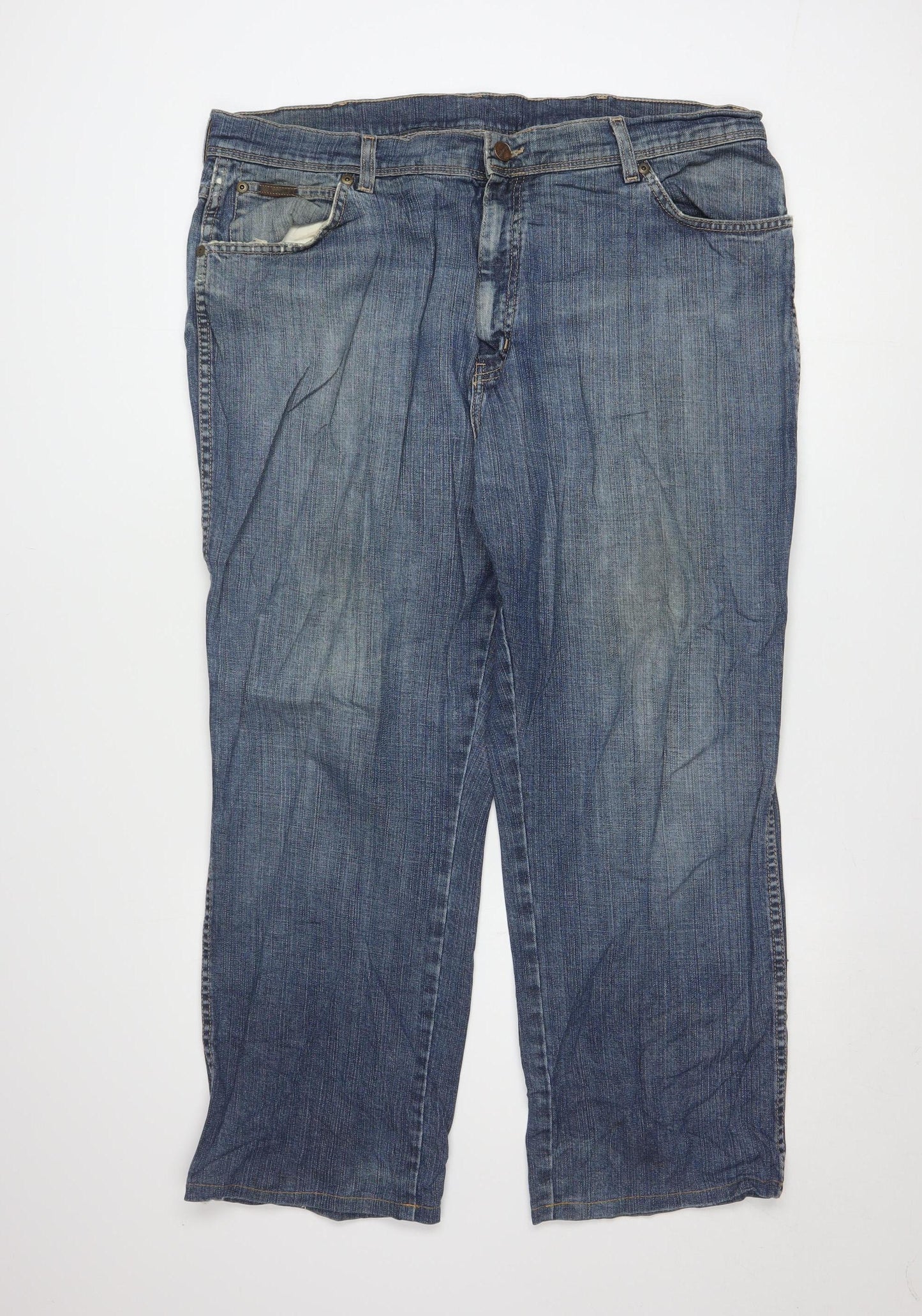 Wrangler Men's Blue Texas Stretch Straight Leg Jeans W40 L30