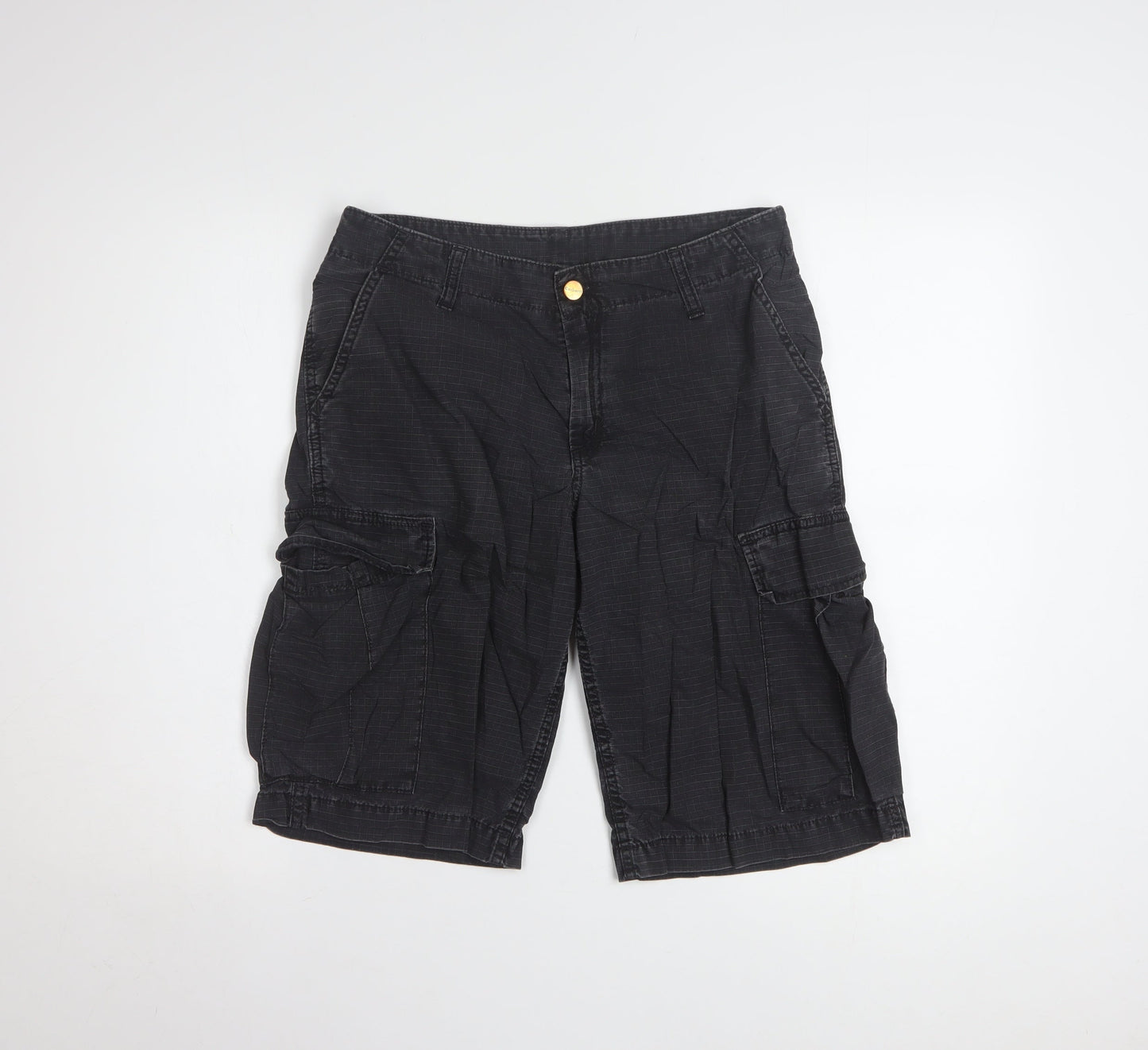 Carhartt Men's Black Cargo Canvas Shorts Size 28 Regular Fit