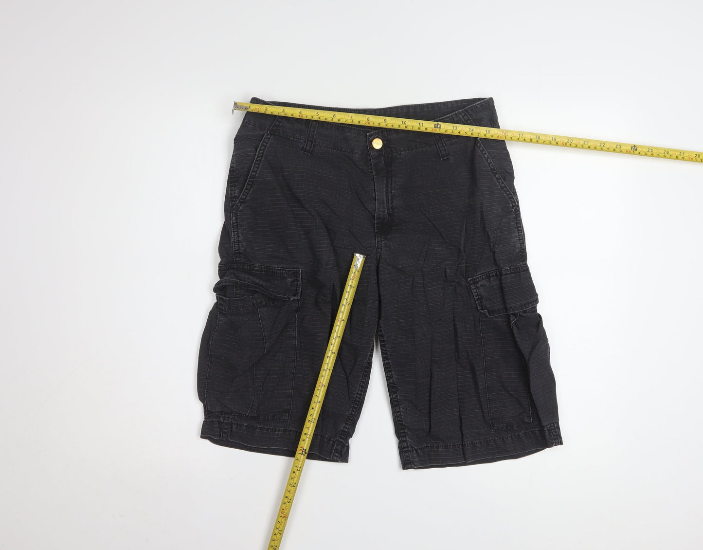 Carhartt Men's Black Cargo Canvas Shorts Size 28 Regular Fit