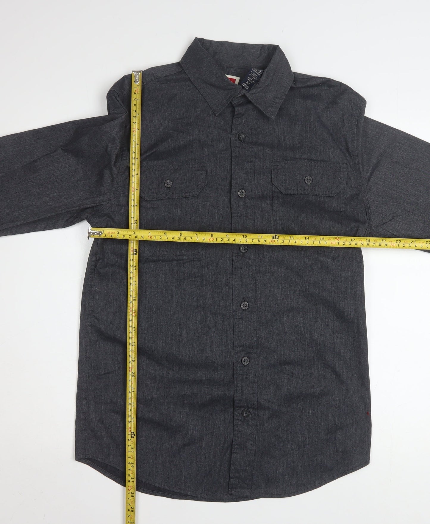 Wrangler Men's Black Long Sleeve Button-Up Shirt S Regular Fit