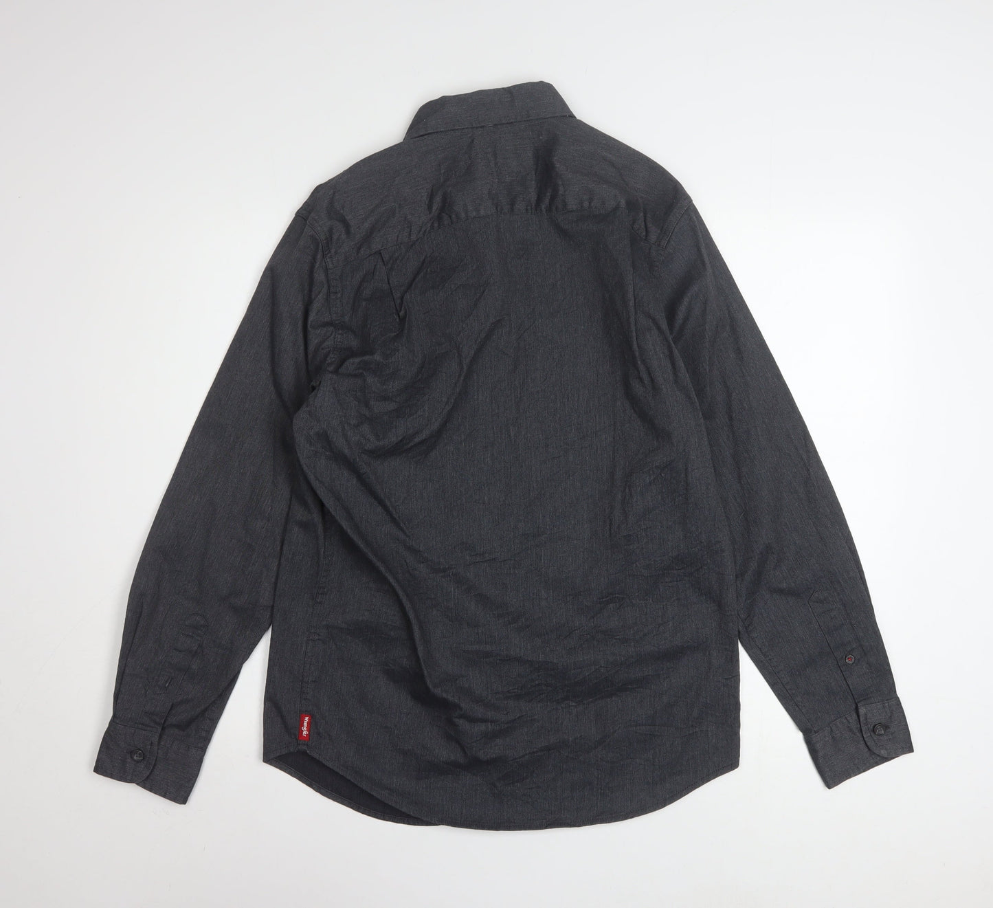 Wrangler Men's Black Long Sleeve Button-Up Shirt S Regular Fit