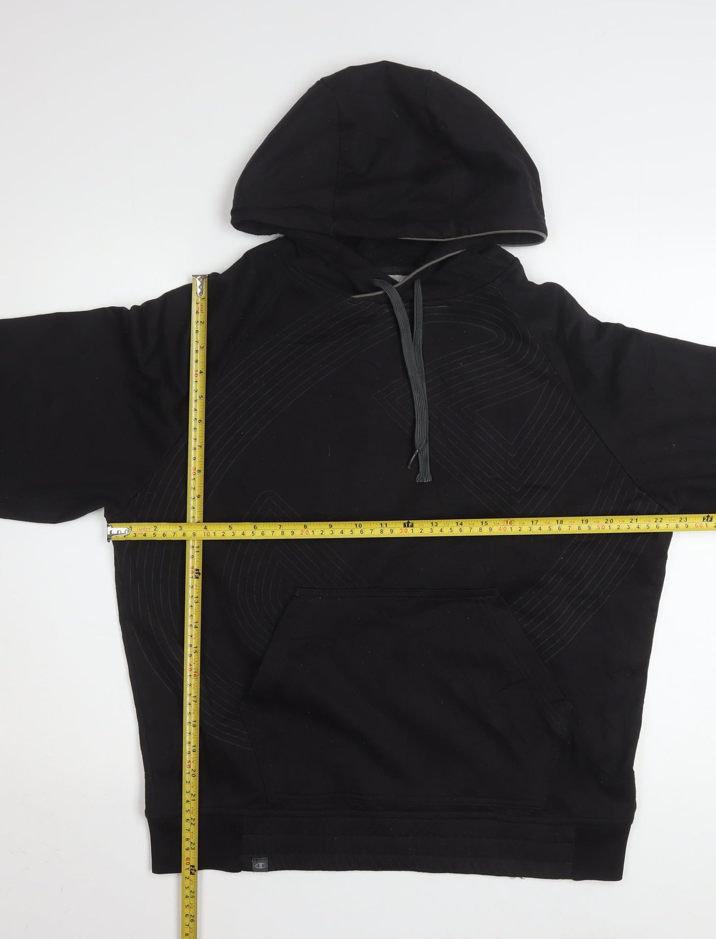 Champion Men's Black Pullover Hoodie Medium Sportswear