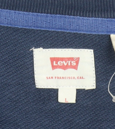 Levi's Men's Blue Crew Neck Cotton Graphic Sweatshirt Size L