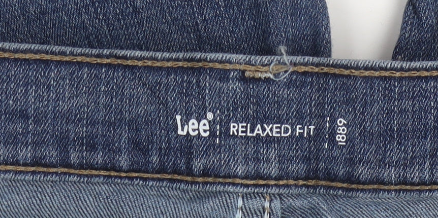 Lee Men Blue Relaxed Fit Straight Leg Denim Jeans Size 16