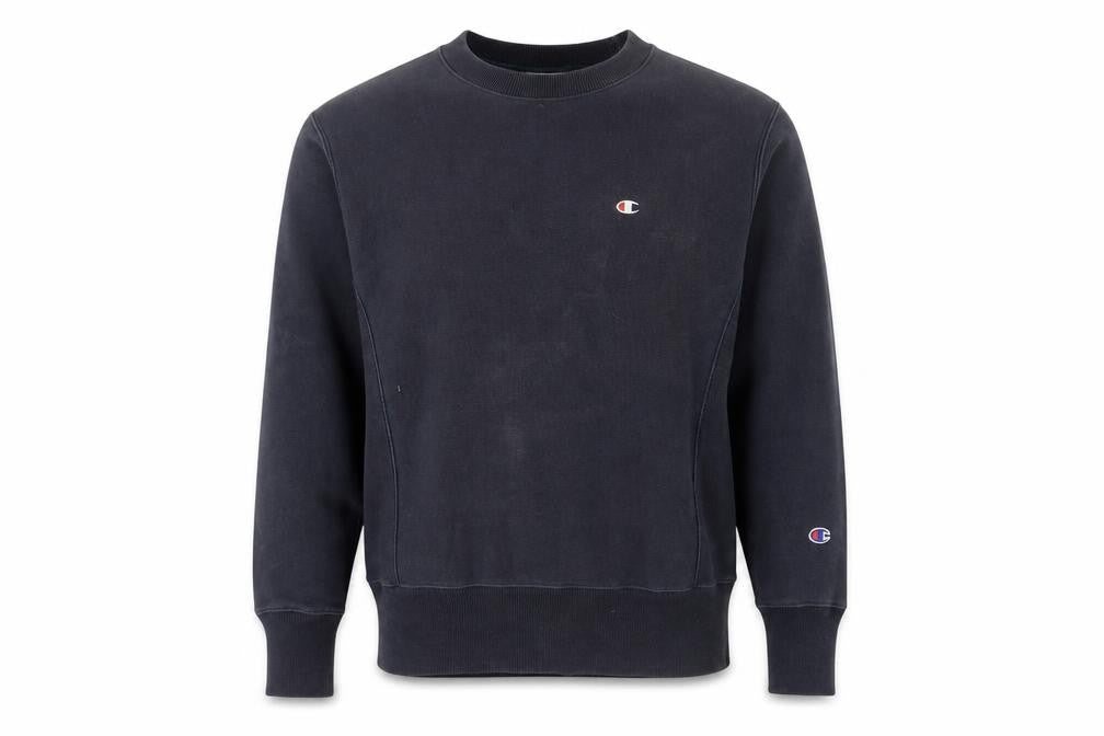 Champion Mens Blue Reverse Weave Crew Neck Sweatshirt Size S