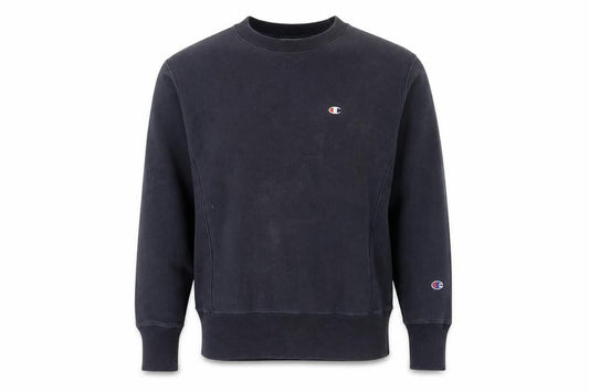 Champion Mens Blue Reverse Weave Crew Neck Sweatshirt Size S