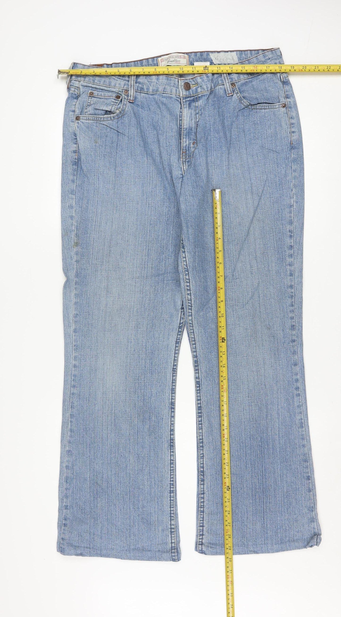 Levi Strauss Signature Women's Blue Bootcut Jeans Size 14 Low Rise