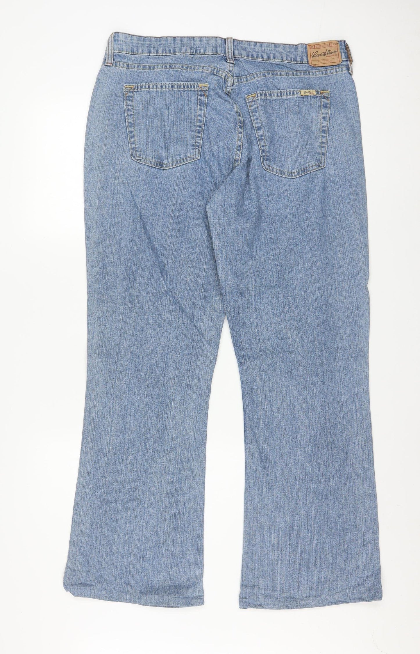 Levi Strauss Signature Women's Blue Bootcut Jeans Size 14 Low Rise