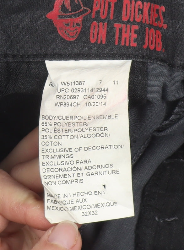 Dickies Men's Grey 32x32 Regular Fit Chino Workwear Trousers