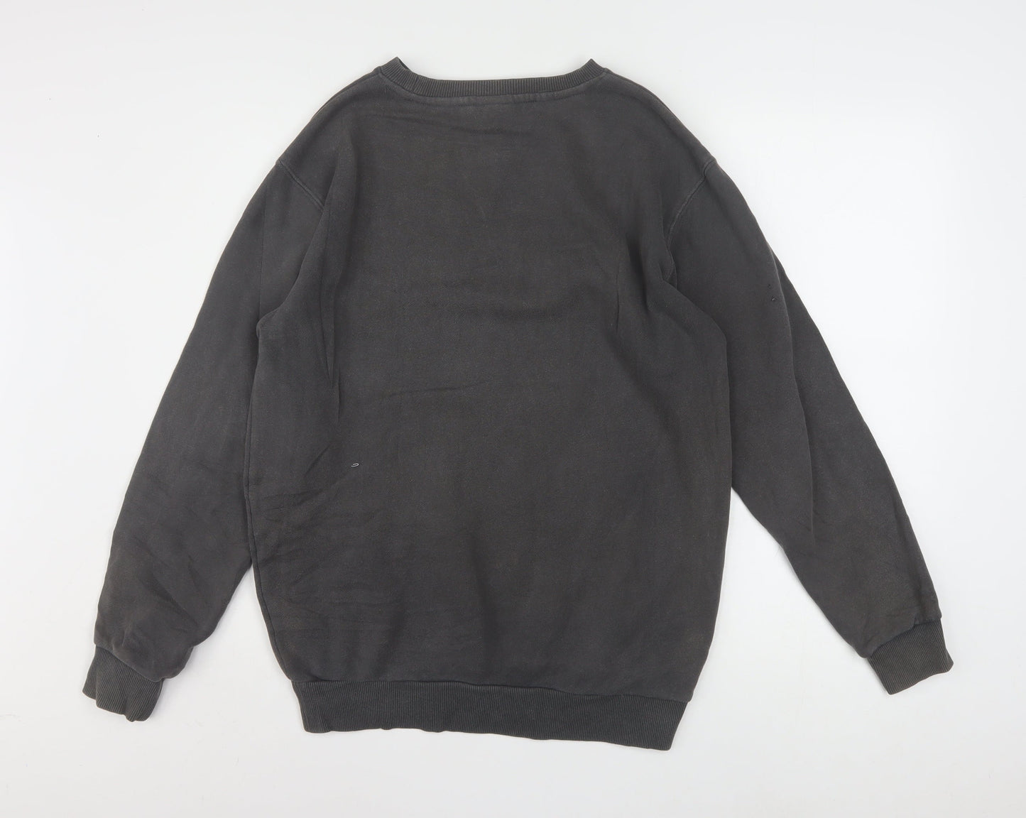 Ellesse Mens Black XS Pullover Sweatshirt Crew Neck Logo Fleece