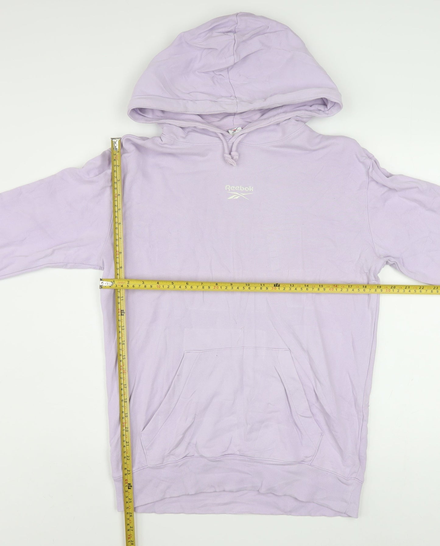Reebok Womens Lilac Pullover Hoodie Small Cotton Blend Casual