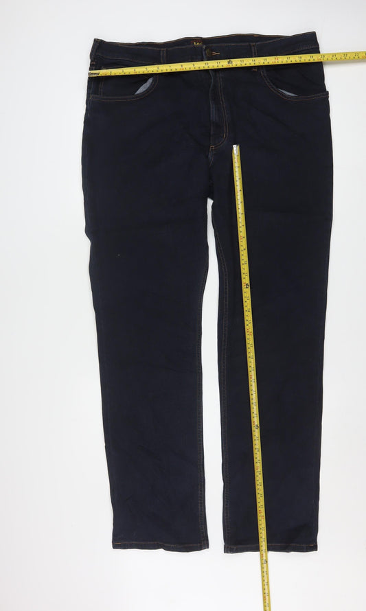 Lee Men's Blue Brooklyn Straight Jeans W40 L34