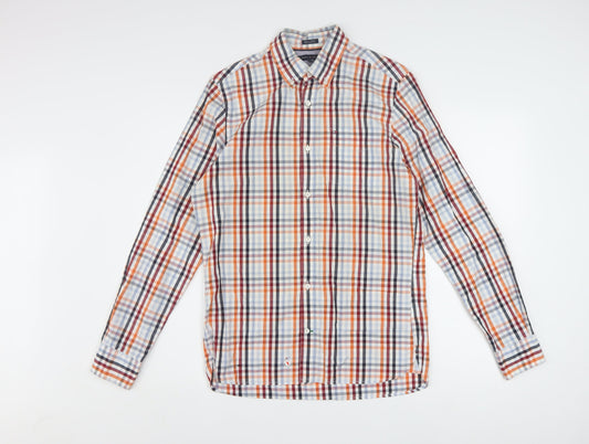 Tommy Hilfiger Men's Multicoloured Check Button-Up Shirt XS Slim Fit