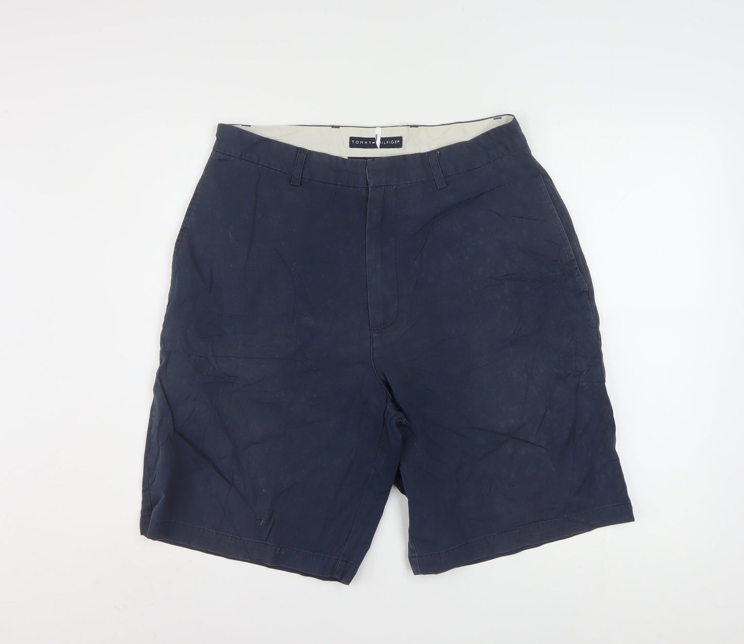Tommy Hilfiger Men's Blue 32 Chino Shorts Cotton Casual