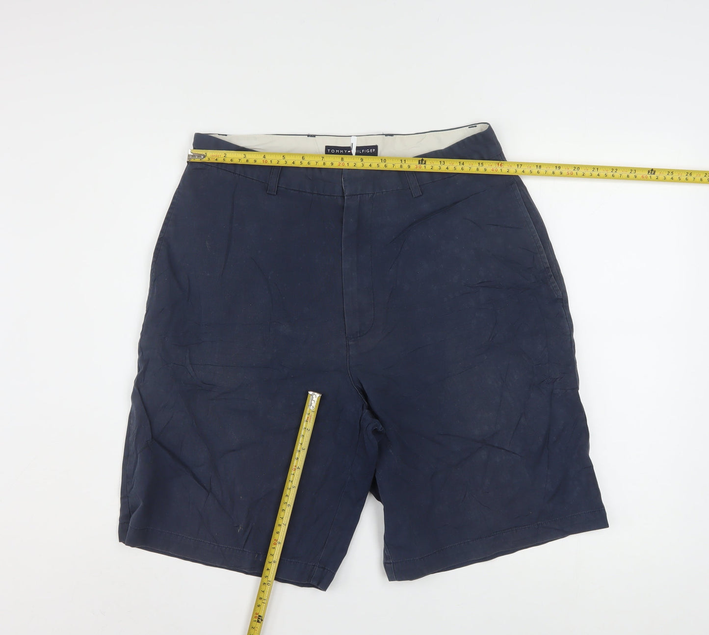 Tommy Hilfiger Men's Blue 32 Chino Shorts Cotton Casual