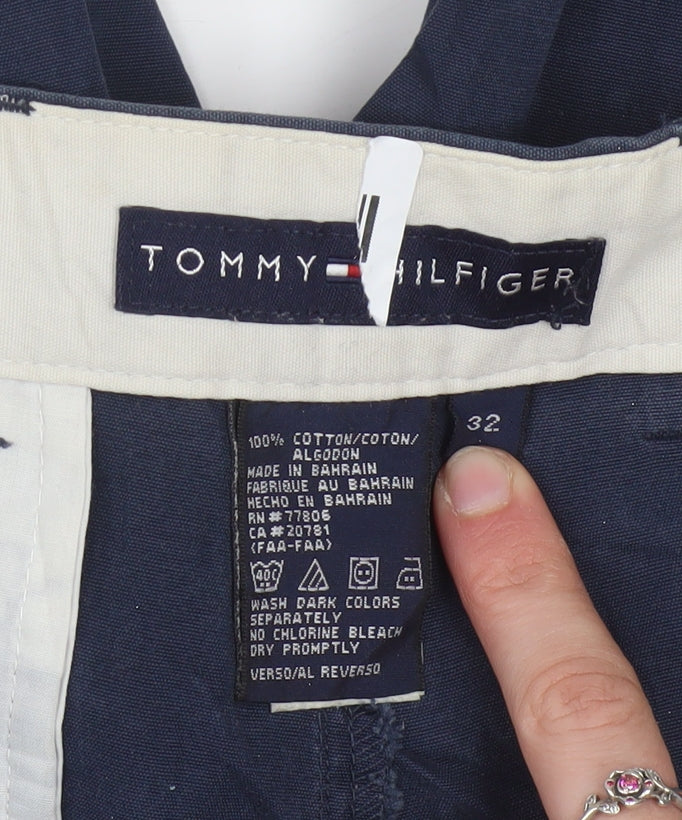 Tommy Hilfiger Men's Blue 32 Chino Shorts Cotton Casual