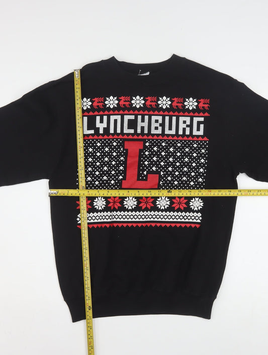 Champion Men's Black Lynchburg Christmas Pullover Sweatshirt Size S