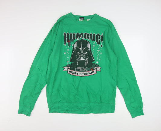 Star Wars Men’s Green Darth Vader Christmas Sweatshirt L