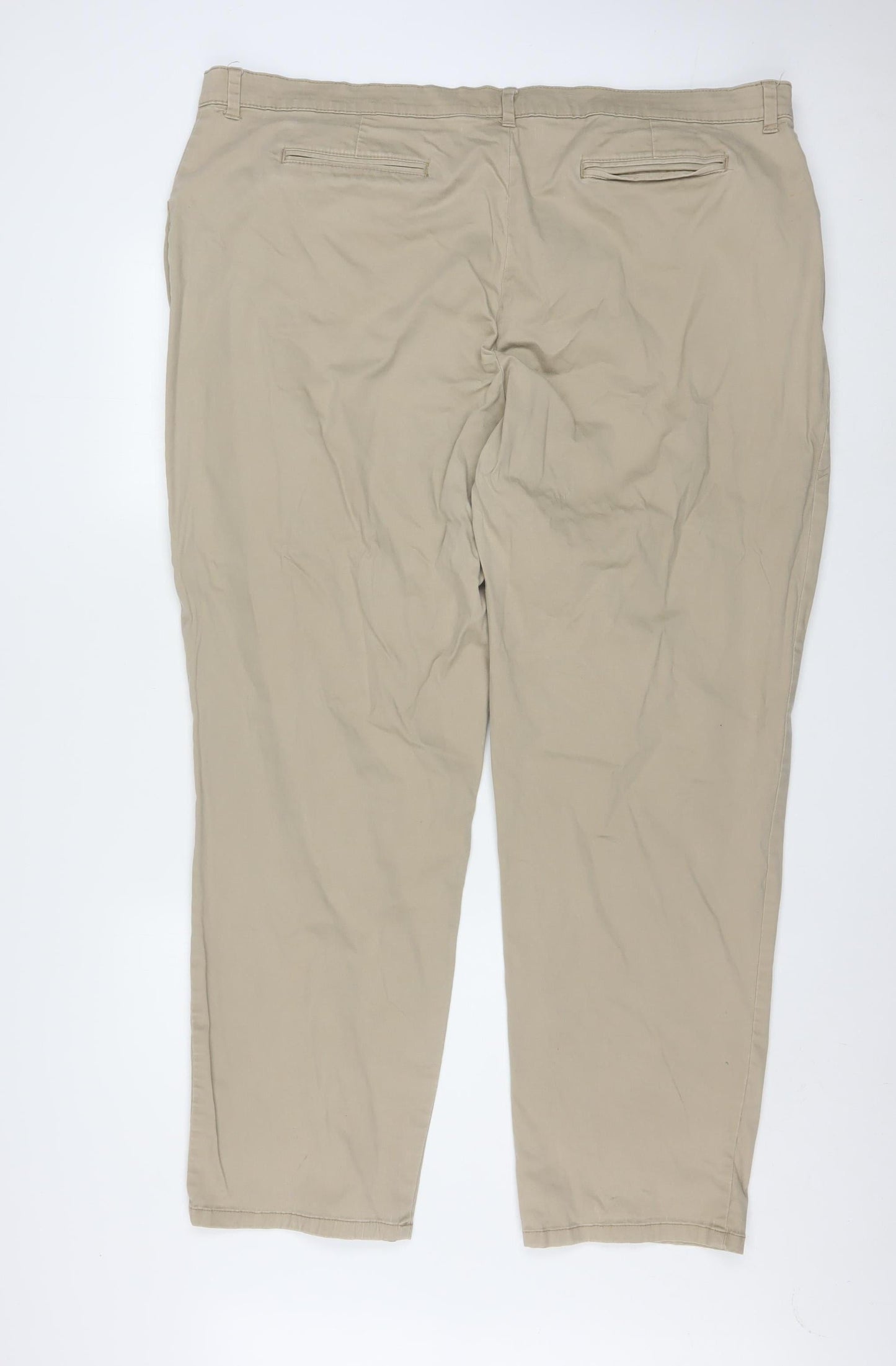 Lee Men's Beige Relaxed Fit Chino Trousers Size 2XL