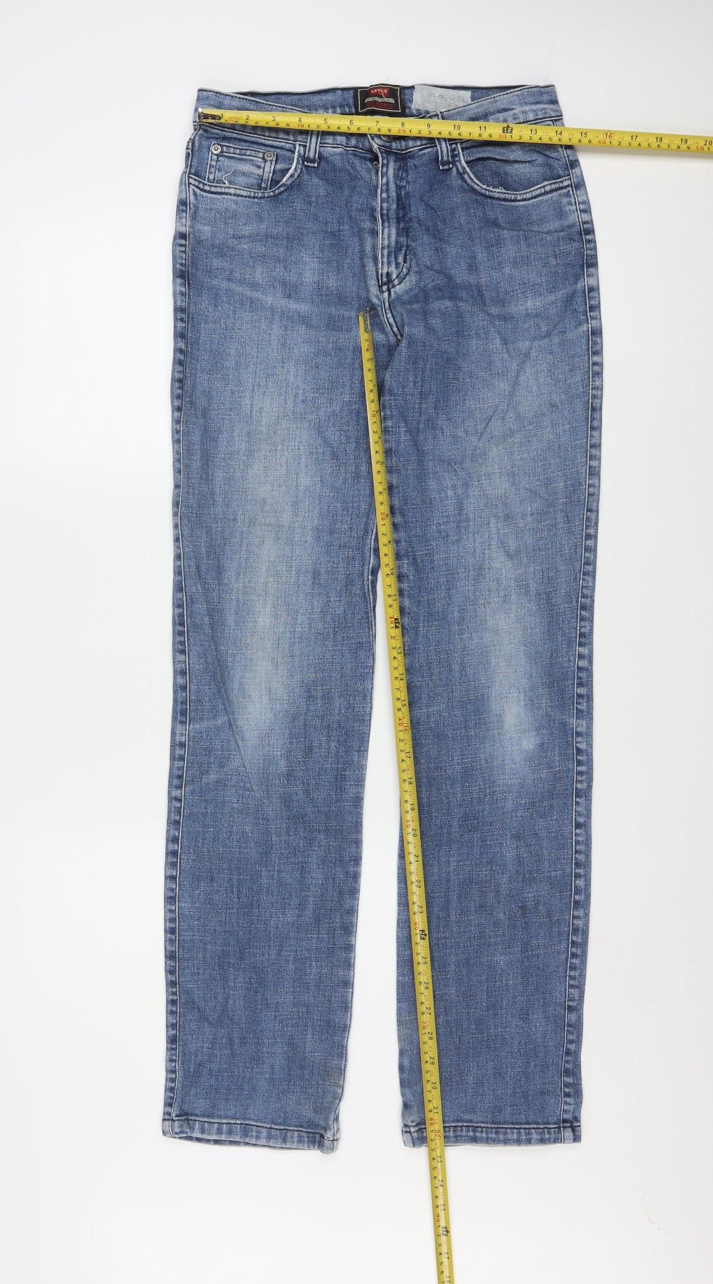 Levi's Men's Blue 38 Regular Fit Straight Leg Denim Jeans