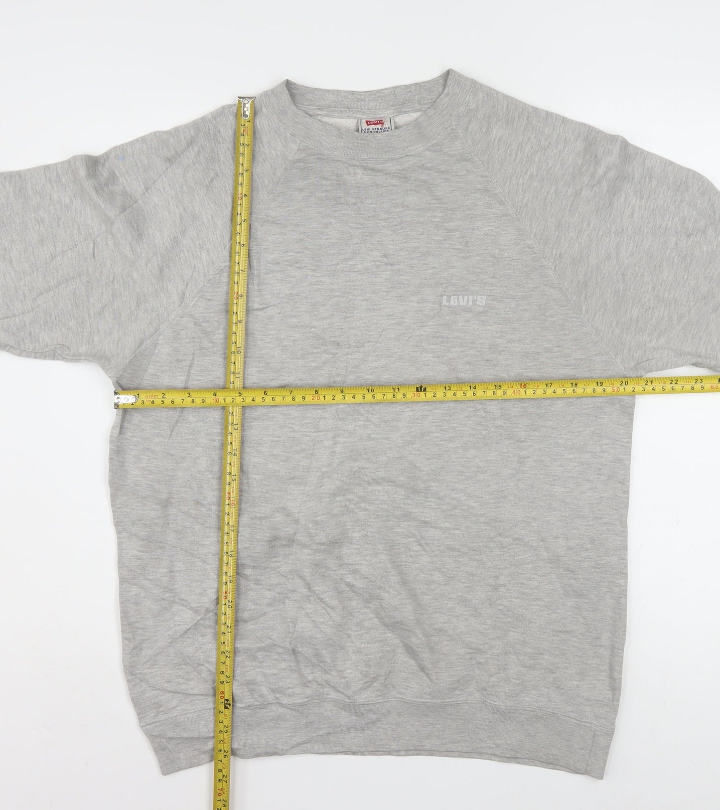 Levi's Men's Grey Regular Fit Crew Neck Pullover Sweatshirt Size L