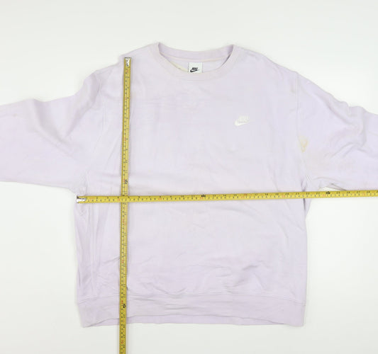 Nike Women’s Lilac Crew Neck Pullover Sweatshirt Size L