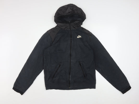 Nike Mens Black Full Zip Hoodie Small Fleece Sportswear