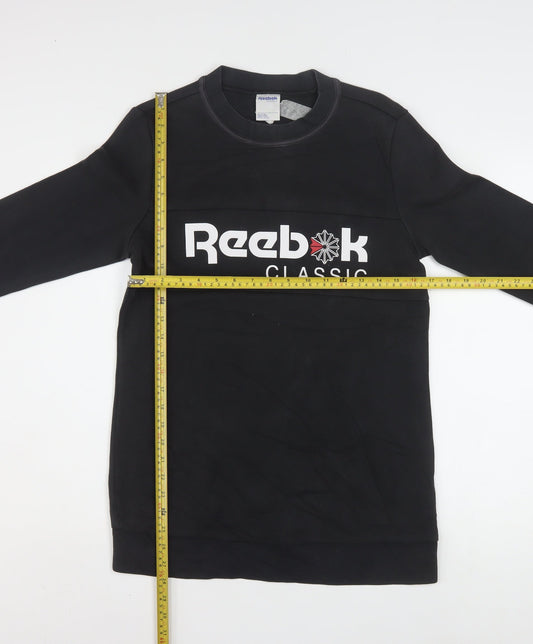 Reebok Classic Black Cotton Blend Women's Sweatshirt Size S