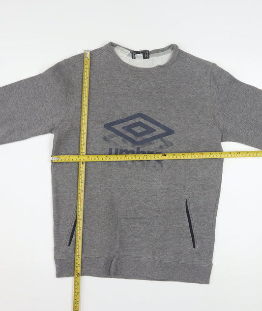 Umbro Men's Grey Crew Neck Pullover Sweatshirt Size S