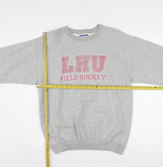 Hanes Men's Grey LHU Field Hockey Graphic Sweatshirt Size S