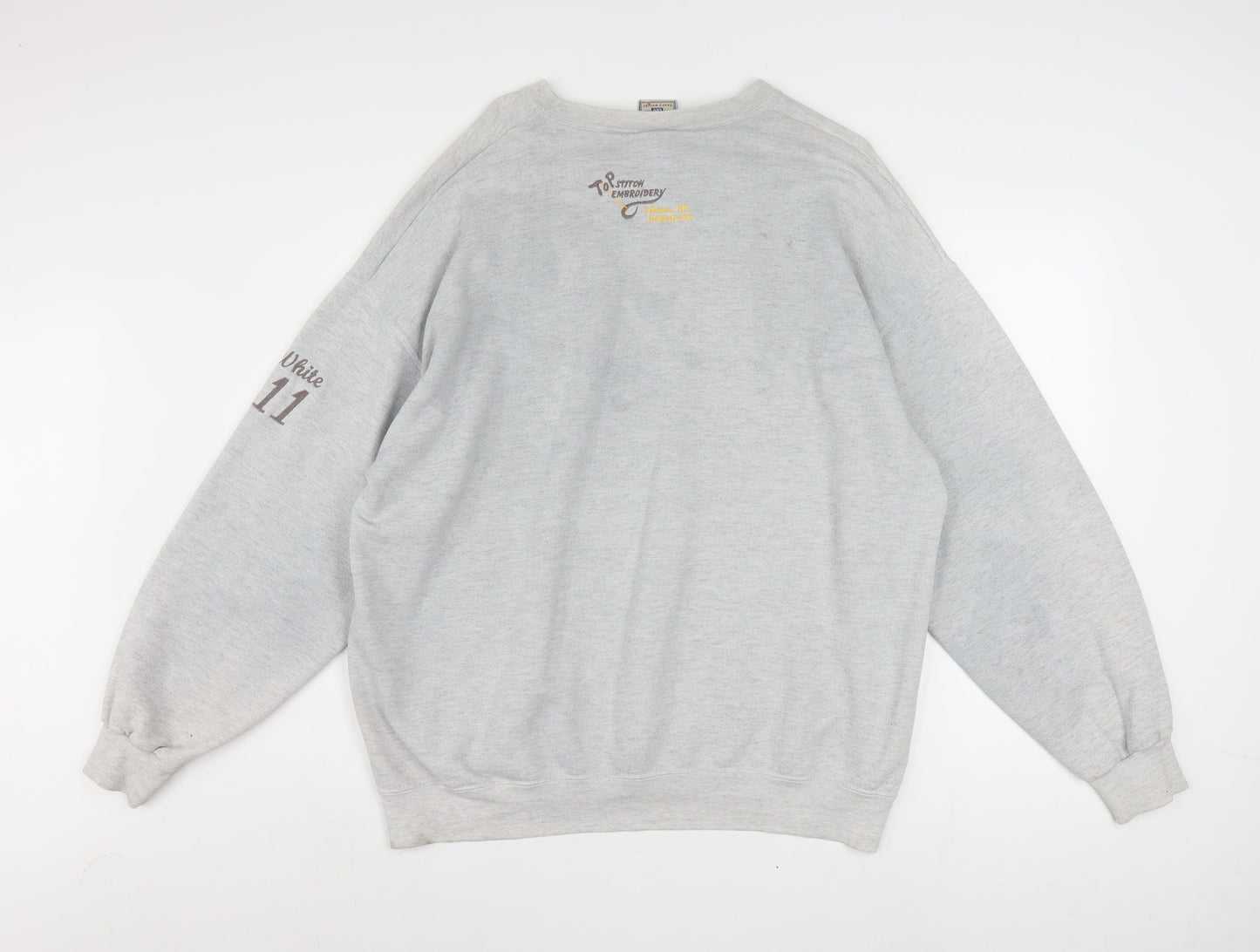Lee Men's Grey Heavyweight Pullover Sweatshirt L Sports Graphic