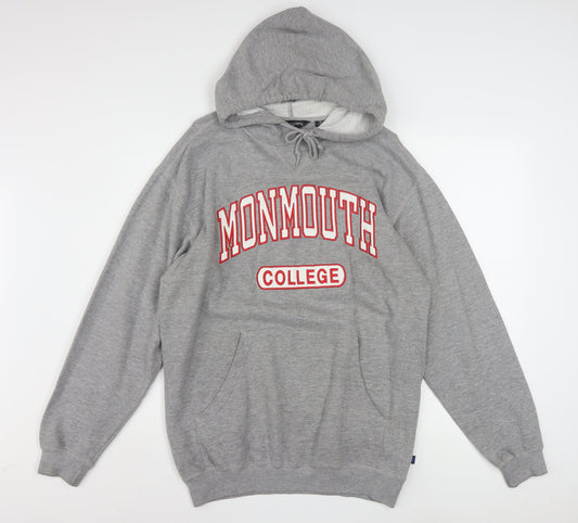 Holloway Men’s Grey Monmouth College Pullover Hoodie Size S