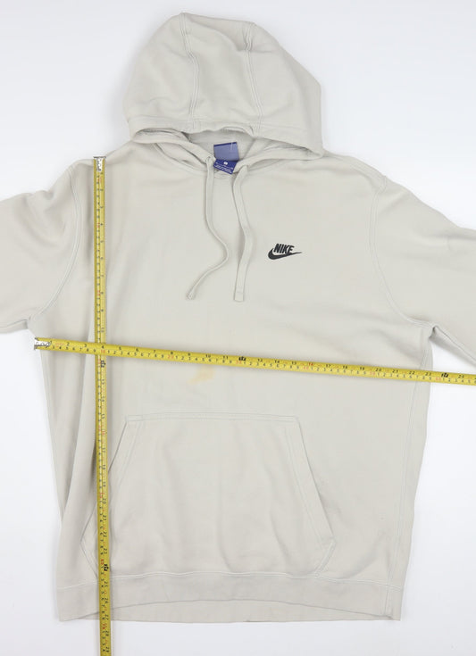 Nike Men’s Beige XL Pullover Fleece Hoodie with Logo
