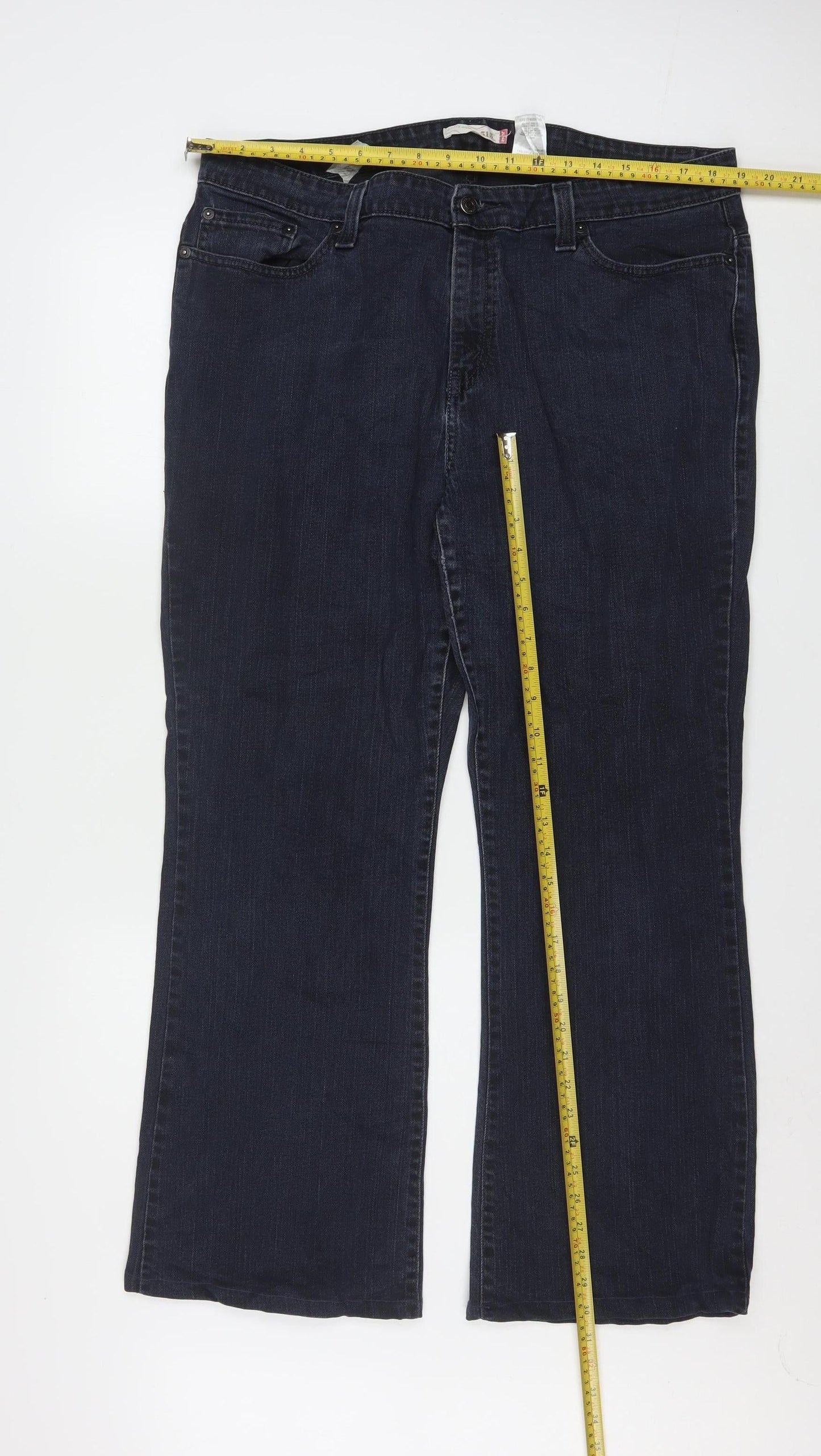 Levi's Women's Blue 516 Bootcut Jeans Size 20 Regular Fit Denim