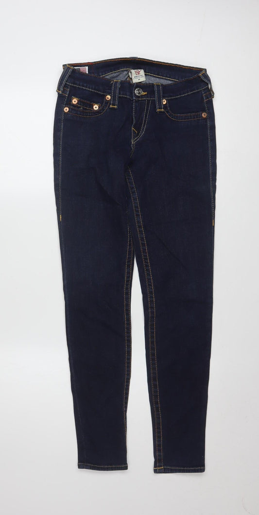 True Religion Women's Blue Skinny Jeans Size 10 Slim Fit