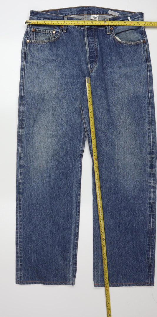Levi's Men's Blue 36x30 Straight Fit Denim Jeans