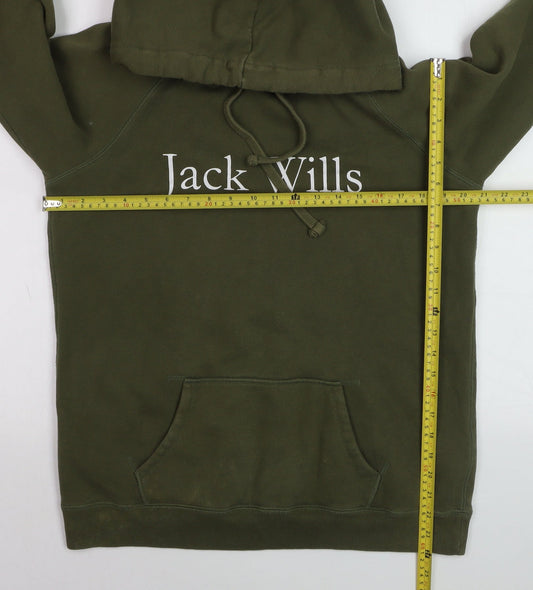 Jack Wills Unisex Adults Green Pullover Hoodie Size UK 12 Classic Fit